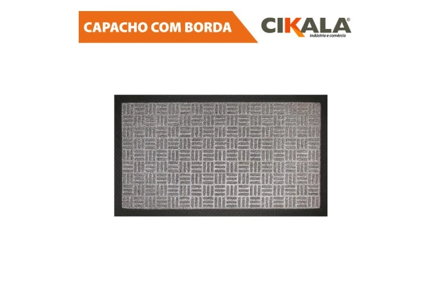 Tapete Capacho Antiderrapante Cinza 69x39cm - Ideal para Sua Porta de Entrada