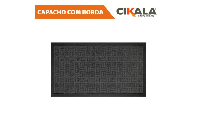 Tapete Capacho Antiderrapante Preto 69x39cm - Ideal para Sua Porta de Entrada