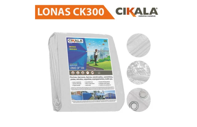 Lona para Cobertura Impermeável Branca CK300 Micras - Telhado Obra Festa Barraca Buffet