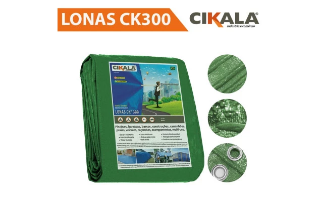 Lona para Cobertura Impermeável Verde CK300 Micras - Telhado Obra Festa Barraca Buffet