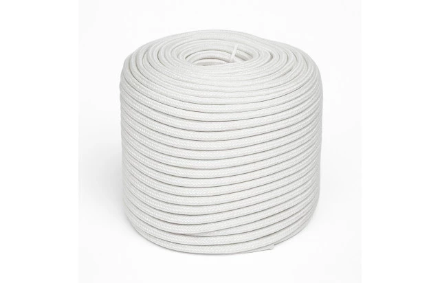 Corda Poliéster 8mm Trançada Branca - Multiuso Resistente para Amarração