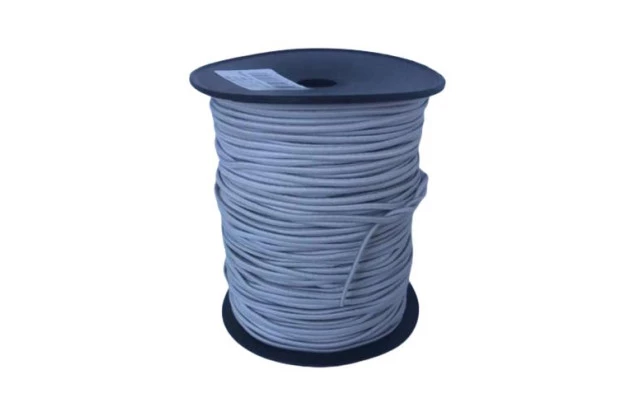 Rolo de Cordão Polipropileno Cinza Claro 4mm 1/2KG para Artesanato Decoração Confecção de Brindes
