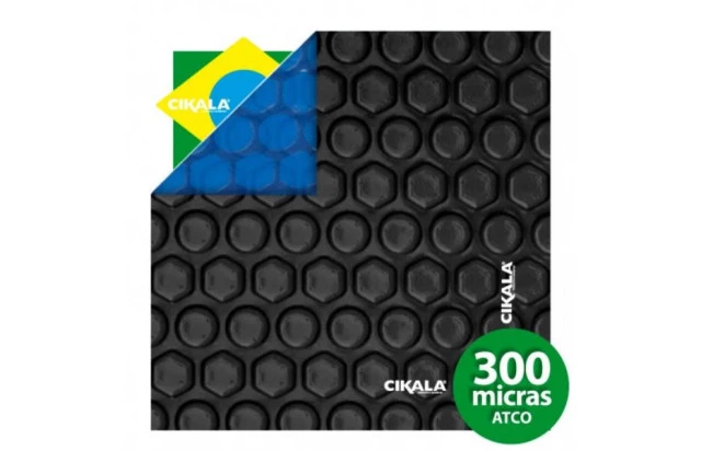 Capa Termica para Piscina Blackout 300 Micras Preta e Azul - Aquecimento, Proteção contra Algas e Perda de Calor