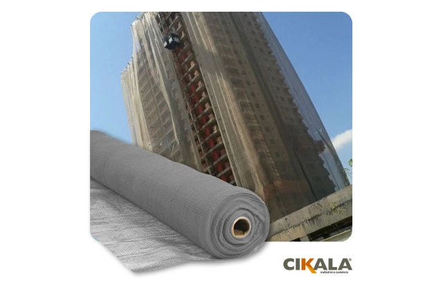 Tela de Proteção para Construção Civil Cinza 3,00x50 M - Proteção Contra Intempéries e Riscos de Queda