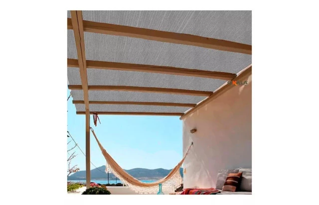 Forro Tela para Pergolado Cinza Shade 90 % Sombreamento Proteção UV - Cobertura Áreas Externas Gourmet