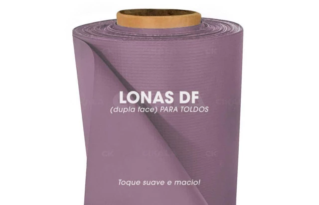 Lona para Toldo Lilás Dupla Face 1x1,40 M em PVC - Perfeita para Toldos Retráteis e Cortinas