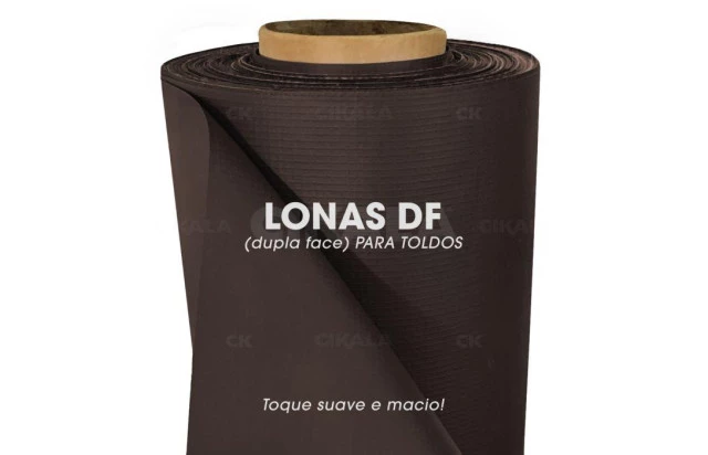 Lona para Toldo Marrom Dupla Face 1x1,40 M em PVC - Perfeita para Toldos Retráteis e Cortinas
