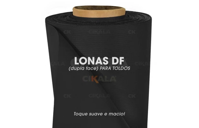 Lona para Toldo Preta Dupla Face 1x1,40 M em PVC - Perfeita para Toldos Retráteis e Cortinas