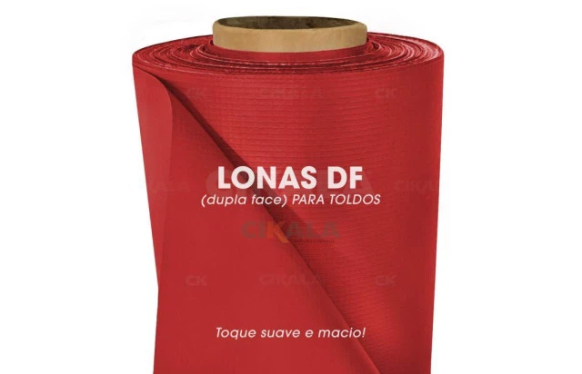 Lona para Toldo Vermelha Dupla Face 1x1,40 M em PVC - Perfeita para Toldos Retráteis e Cortinas
