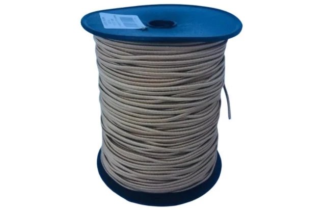 Rolo de Cordão Polipropileno Bege Linix 4mm 1/2KG para Artesanato Decoração Confecção de Brindes