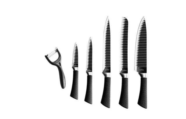 Faqueiro Kit Jogo de Facas para Churrasco e Cozinha com 6 Peças