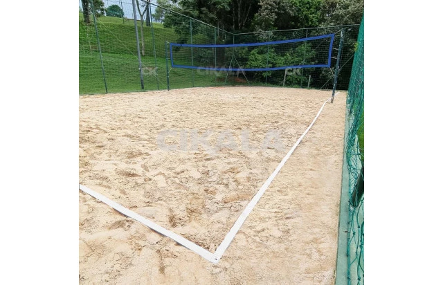 Fita Marcação Branca 16x8 M + 4 Estacas + Bolsa Beach Tennis