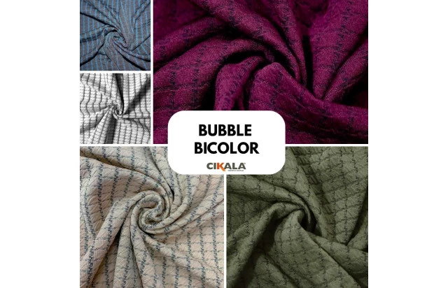 Tecido Bubble Stone Bicolor 01x1,50 M - Confeccione Roupas Femininas com Estilo e Personalidade