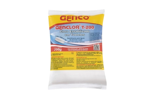 Cloro Pastilha Estabilizado Múltipla Ação 3 em 1 200gr Genco