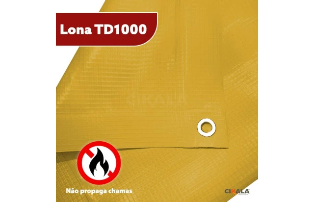 Lona para Eventos Amarela TD1000 - Proteção e Segurança para Toldos, Festas, Feiras e Shows