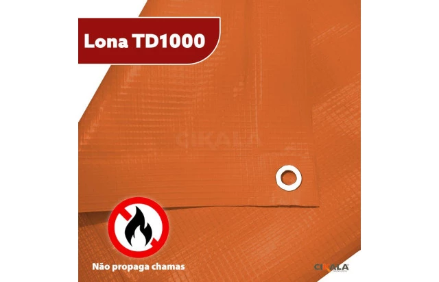 Lona para Eventos Laranja TD1000 - Proteção e Segurança para Toldos, Festas, Feiras e Shows