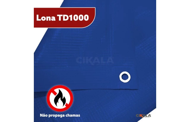 Lona para Eventos Azul TD1000 - Proteção e Segurança para Toldos, Festas, Feiras e Shows