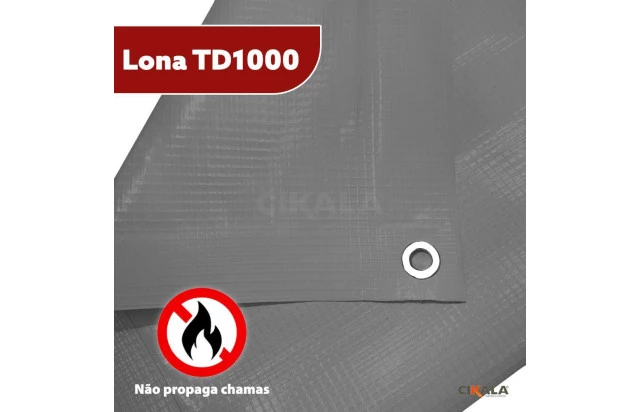 Lona para Eventos Cinza TD1000 - Proteção e Segurança para Toldos, Festas, Feiras e Shows