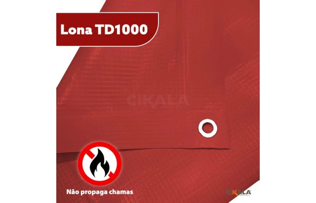 Lona para Eventos Vermelha TD1000 - Proteção e Segurança para Toldos, Festas, Feiras e Shows
