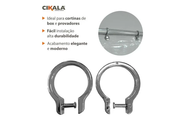 Kit Ilhós Cromado para Cortinas em PVC – Durabilidade e Acabamento Impecável