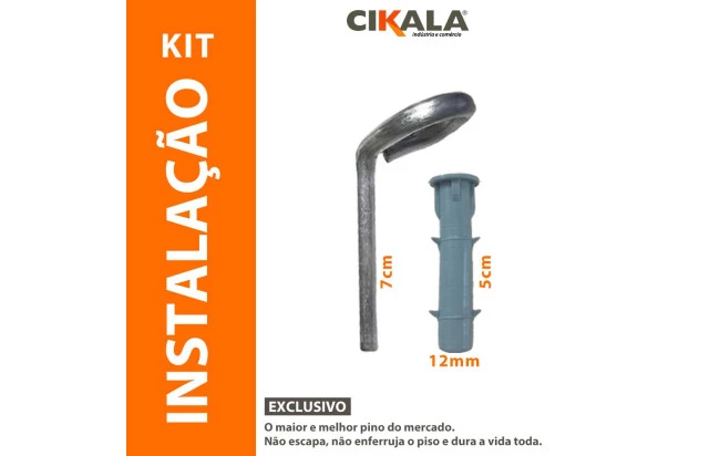 Pino em Alumínio Não Enferruja + Bucha de Polietileno - Fixação Capas para Piscina