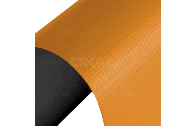 Lona Antichama Impermeável Laranja x Preta 1,40x1 M CK400 Micras Cobertura Caminhão