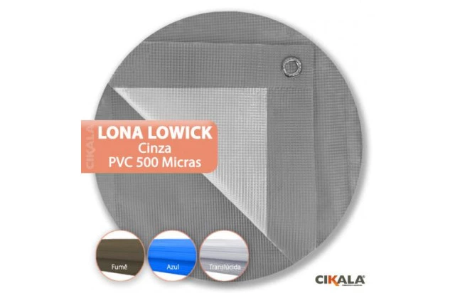Lona Translúcida Cinza para Toldo Lowick Impermeável CK500 Micras - Fechamento de varandas e coberturas