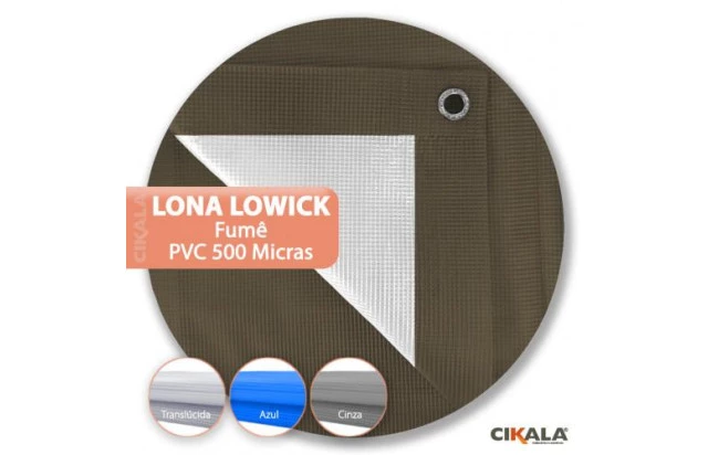 Lona Fumê para Toldo Lowick Impermeável CK500 Micras - Fechamento de varandas e coberturas