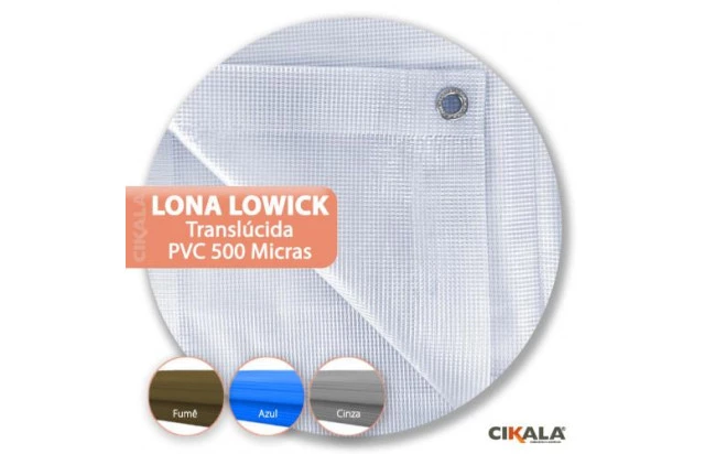 Lona Translúcida para Toldo Lowick Impermeável CK500 Micras - Fechamento de varandas e coberturas