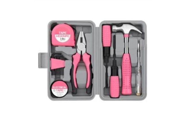 Kit de Ferramentas com 7 Peças Maleta de Ferramentas Portátil para Pequenos Reparos
