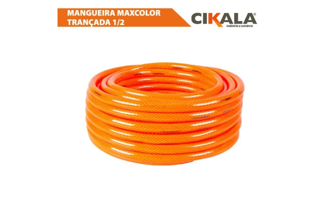 Mangueira para Jardim Trançada Laranja ½" - Mangueira de Jardim Forte para Pressão e Durabilidade
