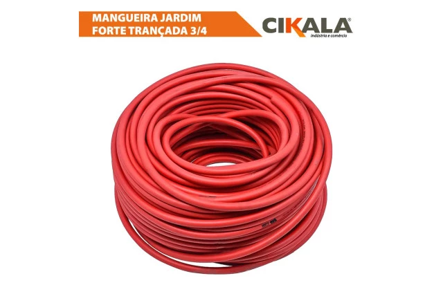 Mangueira para Jardim Trançada Vermelha ¾" - Mangueira de Jardim Forte para Pressão e Durabilidade