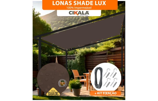 Tela Lona Sombreamento Impermeável Shade Lux Marrom - A Melhor Opção para Sombreamento e Proteção Externa