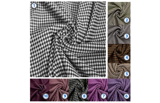 Tecido Malha Quadriculado Xadrez 01x1,45 M -  Ideal para Vestidos, Blusas e Saias