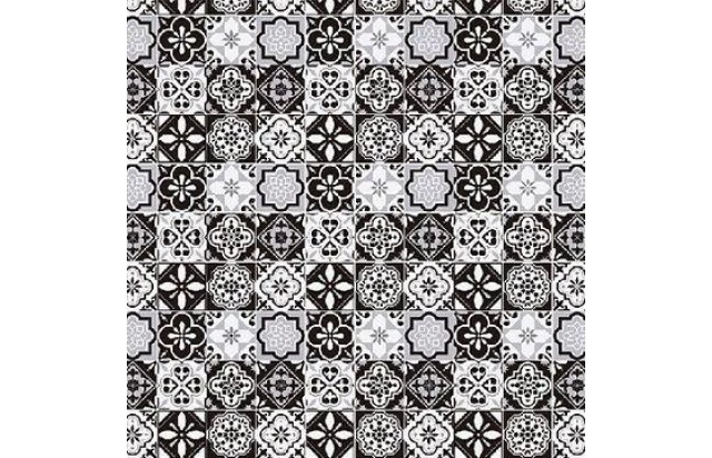 Tapete Passadeira Portugues Preto e Branco Larg 43 cm x 01 M
