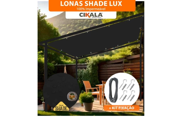 Tela Lona Sombreamento Impermeável Shade Lux Preta - A Melhor Opção para Sombreamento e Proteção Externa