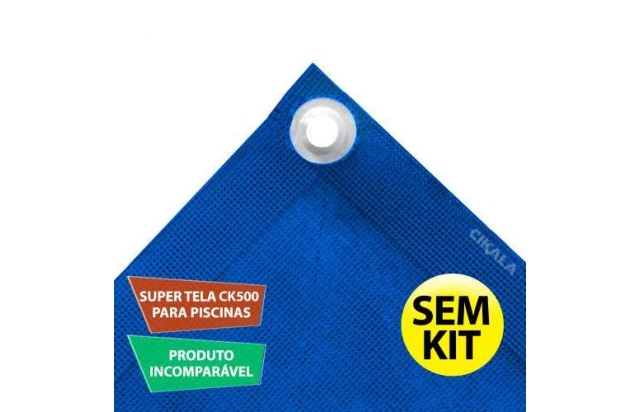 Tela para Piscina Reposição Azul CK500 Micras PVC Vinil sem Kit de Instalação - Proteção para Pets, Evita Quedas e Acidentes