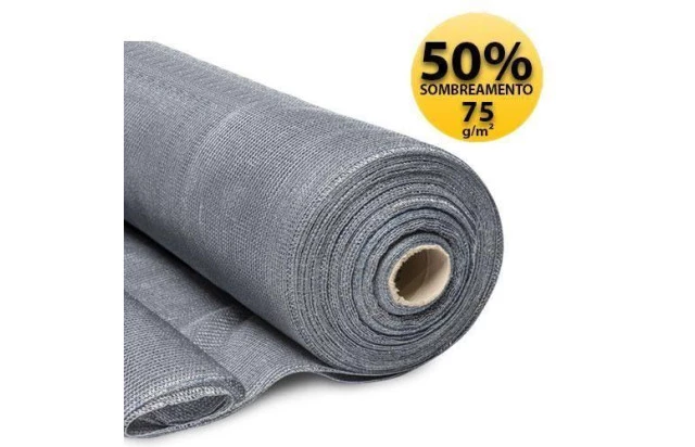 Tela Sombrite Prata 50% Sombreamento 1x5,00 M Freshnet 75 g/m² para Hortaliças Flores Mudas