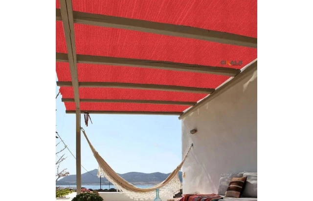 Forro Tela para Pergolado Vermelho Shade 90 % Sombreamento Proteção UV - Cobertura Áreas Externas Gourmet