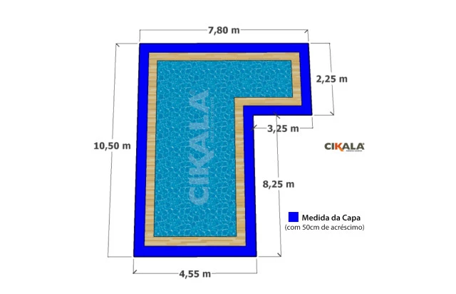 Capa para Piscina em L - Realizamos capa Sob Medida para Você