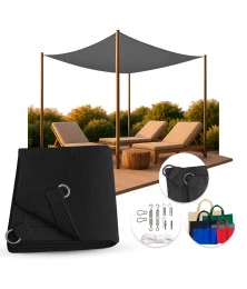 Tela Shade 90% Sombreamento Preta Reforçada - Cobertura Garagem Pergolado Piscina Área Externa M2