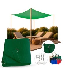 Tela Shade 90% Sombreamento Verde Reforçada - Cobertura Garagem Pergolado Piscina Área Externa M2
