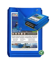 Lona CK300 Micras Azul 12x8 M Polietileno para Cobertura de Camping Telhado Obra Festa Churrasco Barraca Buffet