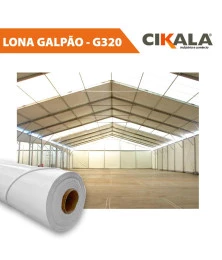 Lona para Cobertura Galpão G320 Branca 1x1,40 M 600 Micras PVC Antichama