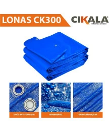 Lona CK300 Micras Azul 12x8 M Polietileno para Cobertura de Camping Telhado Obra Festa Churrasco Barraca Buffet