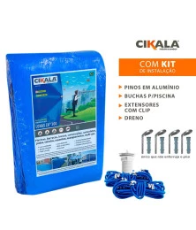 Capa para Piscina CK300 Micras 7.5x3.5 de Polietileno - Proteção Contra Sujeira, Poeira e Folhas + Kit de Instalação
