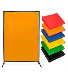 Cortina de Solda Laranja M2 - Proteção contra Faíscas, Radiação e Calor