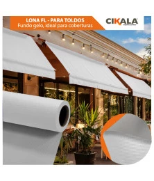 Lona para Toldo Branco Fundo Gelo 1x1,40 M em PVC - Perfeita para Toldos Retráteis e Cortinas