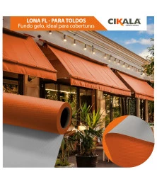 Lona para Toldo Laranja Fundo Gelo 1x1,40 M em PVC - Perfeita para Toldos Retráteis e Cortinas
