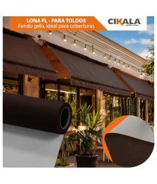 Lona para Toldo Marrom Fundo Gelo 1x1,40 M em PVC - Perfeita para Toldos Retráteis e Cortinas